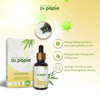 Tinh dầu tràm gió Dr.Papie Giữ ấm, phòng cảm lạnh cho bé, giá 145.000