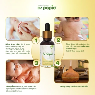 Tinh dầu tràm gió Dr.Papie Giữ ấm, phòng cảm lạnh cho bé, giá 145.000
