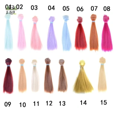Tóc giả búp bê dài 15cm dày 1/3-1/4-1/6 cho trẻ em - Giá chỉ 53.240đ