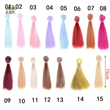 Tóc giả búp bê dài 15cm dày 1/3-1/4-1/6 cho trẻ em - Giá chỉ 53.240đ