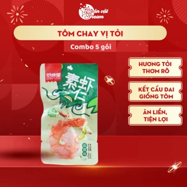 Tôm Chay Vị Tỏi Combo 5 Gói Giòn Dai - Đồ Ăn Vặt Nội Địa Trung Quốc Giá Ưu Đãi 11.700đ