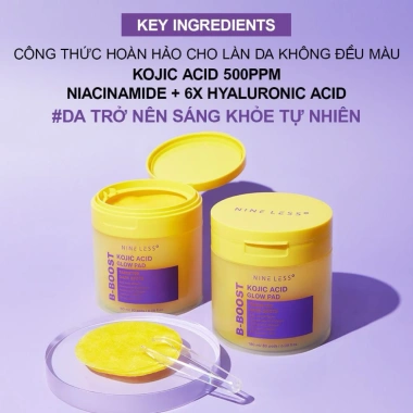 Toner Pad Dưỡng Sáng Da Nine Less B-Boost Kojic Acid 80 Miếng Giảm Giá 479.000₫