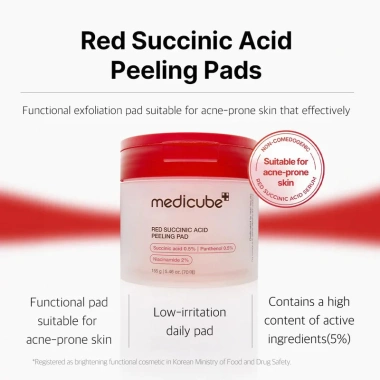 Toner Pad MEDICUBE ZERO PORE PAD 2.0 Red Succinic Acid 155g Se khít lỗ chân lông, Giá chỉ 325k 8