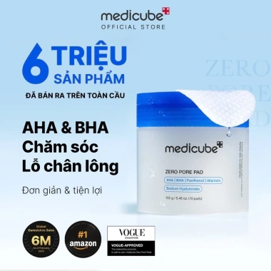 Toner Pad MEDICUBE ZERO PORE PAD 2.0 Red Succinic Acid 155g Se khít lỗ chân lông, Giá chỉ 325k 10