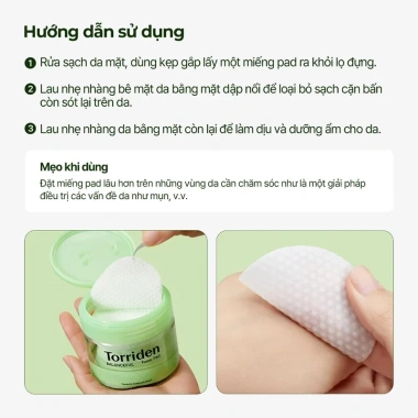 Toner Pad Torriden Cica 60 miếng - Làm dịu da mụn, cân bằng, cấp ẩm, giá 374.000₫ 3