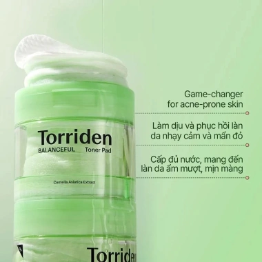 Toner Pad Torriden Cica 60 miếng - Làm dịu da mụn, cân bằng, cấp ẩm, giá 374.000₫ 5