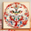 Tốt Lành Đánh Thức Sư Tử Cross Stitch Full Thêu 2.026 Phong Cách Trung Hoa Handmade DIY Bộ Thêu Giá 277k