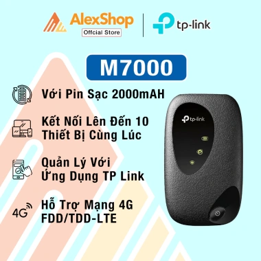 TP-Link M7.000 Phát Sim 4G Di Động Pin 2.000mAh - Bảo Hành 24 Tháng, Giá 888k