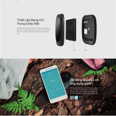 TP-Link M7.000 Phát Sim 4G Di Động Pin 2.000mAh - Bảo Hành 24 Tháng, Giá 888k
