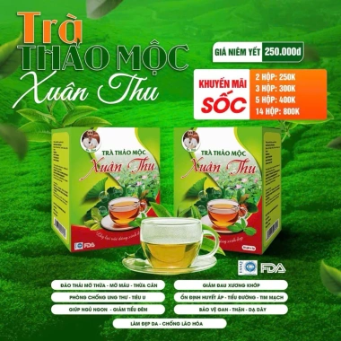 Trà Thảo Mộc Xuân Thu 3 hộp - Hương vị thanh mát, hỗ trợ sức khỏe, giảm giá tới 267.000₫ (Giá gốc 328.410₫) 4