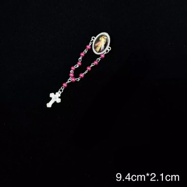 Trâm cài tôn giáo 2 chiếc - Cánh thánh kim loại và ngọc trai, quà rửa tội công giáo, 68.200₫