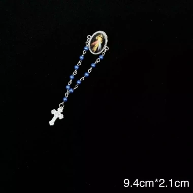 Trâm cài tôn giáo 2 chiếc - Cánh thánh kim loại và ngọc trai, quà rửa tội công giáo, 68.200₫