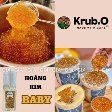Trân châu Krub.O 1kg HOÀNG KIM MINI - Topping trà sữa thơm ngon, giá chỉ 57.000₫ 4