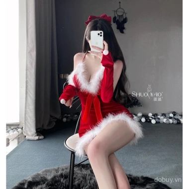Trang phục giáng sinh cosplay váy ngủ dây treo sang trọng, váy ngắn đam mê 1.072
