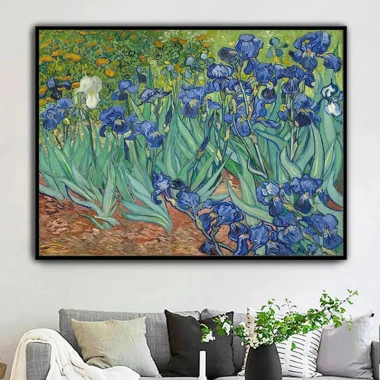 Tranh Van Gogh Iris Chữ Thập Thêu Độc Đáo Phong Cách Châu Âu - Sơn Dầu Full Thêu, Giá Giảm 328.084₫