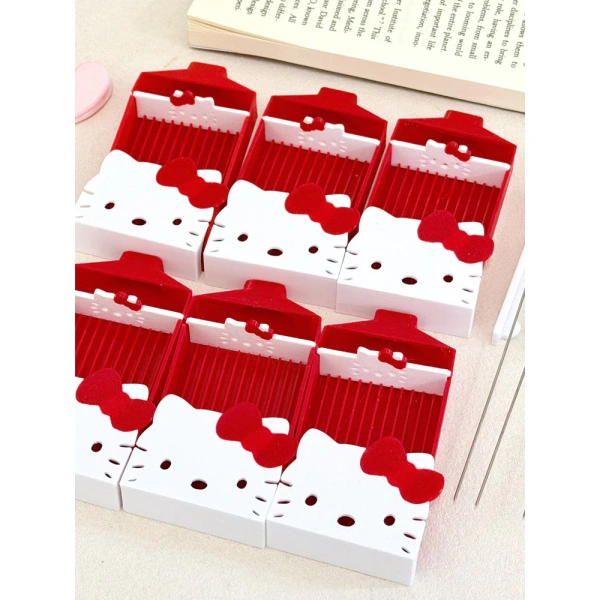 Hình ảnh sản phẩm Tranh Xếp Pixel Art Hello Kitty - Khay Đa Năng DIY 12 Rãnh Siêu Sâu, Phễu Mở Rộng, Giá 169.400₫