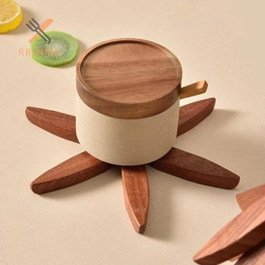 Trivets Đứng Gỗ Thiết Kế Độc Đáo Chống Bỏng, Chịu Nhiệt, Coaster Bàn Ăn - 75.060₫