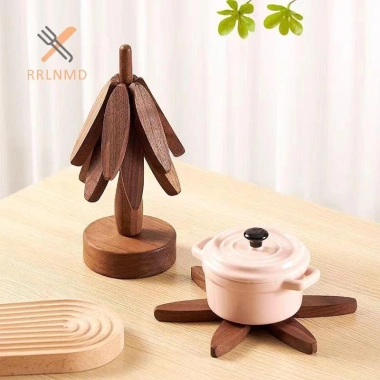 Trivets Đứng Gỗ Thiết Kế Độc Đáo Chống Bỏng, Chịu Nhiệt, Coaster Bàn Ăn - 75.060₫