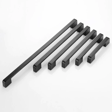 Tủ Cửa Bếp Châu Âu Tay Cầm Chắc Chắn, Ngăn Kéo, Đen Phong Cách Mỹ Tối Giản QBY0