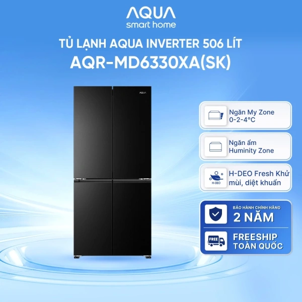 Hình ảnh sản phẩm Tủ lạnh Aqua Inverter 506L Multi Door AQR-MD6.330XA - Bảo hành 2 năm, Freeship, 15.99 triệu