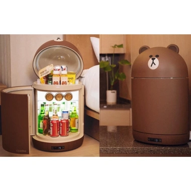 Tủ Lạnh Mini Ccomo Line Friends Đựng Mỹ Phẩm, Đồ Dùng Cá Nhân, Đồ Uống, Loa Bluetooth, Nhập Hàn 5 Tủ Lạnh Mini Ccomo Line Friends Đựng Mỹ Phẩm, Đồ Dùng Cá Nhân, Đồ Uống, Loa Bluetooth, Nhập Hàn 5