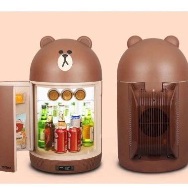 Tủ Lạnh Mini Ccomo Line Friends Đựng Mỹ Phẩm, Đồ Dùng Cá Nhân, Đồ Uống, Loa Bluetooth, Nhập Hàn