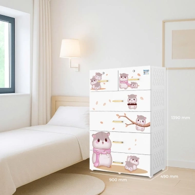 Tủ nhựa Deli Max 5 tầng QUI PHÚC - Đựng quần áo lớn gấp 1.5, khung thép chắc chắn, bền đẹp, giảm giá 23%