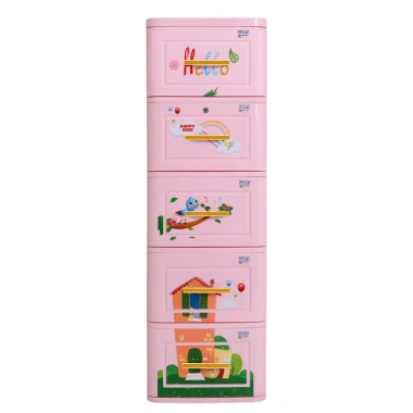 Tủ nhựa Lucky 5 tầng QUI PHÚC HỎA TỐC, tiện lợi, chắc chắn, lắp ráp nhanh cho bé