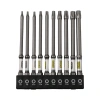 Tua vít kim loại từ tính Torx lục giác hạng nặng - Giá chỉ 101.200đ - Đế Bit kèm 9