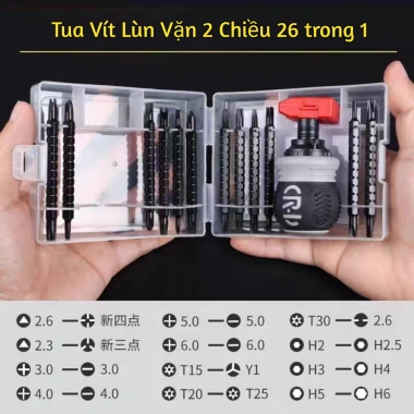 Tua Vít Lùn Trợ Lực Tự Đảo CR-V Chiểu Thân Thép Siêu Cứng Nam Châm Vặn, Cóc Chống Trượt, Giá 45.000₫