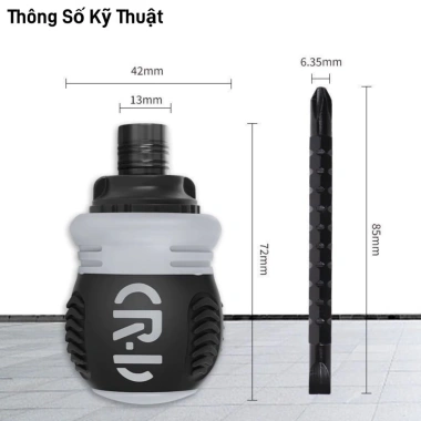 Tua Vít Lùn Trợ Lực Tự Đảo CR-V Chiểu Thân Thép Siêu Cứng Nam Châm Vặn, Cóc Chống Trượt, Giá 45.000₫