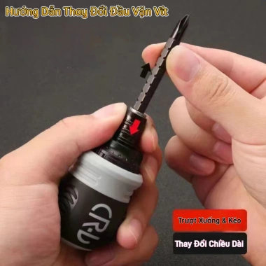 Tua Vít Lùn Trợ Lực Tự Đảo CR-V Chiểu Thân Thép Siêu Cứng Nam Châm Vặn, Cóc Chống Trượt, Giá 45.000₫