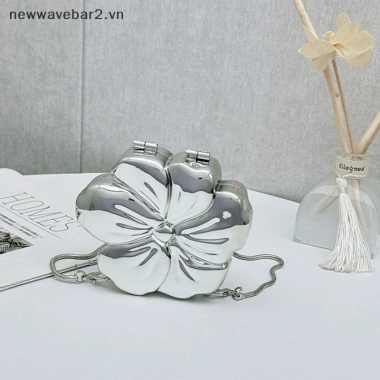 Túi Acrylic Bạc Hoa Vàng - Ví Ly Tiệc Cưới Đa Năng, Giá Chỉ 121.860₫
