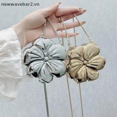 Túi Acrylic Bạc Hoa Vàng - Ví Ly Tiệc Cưới Đa Năng, Giá Chỉ 121.860₫