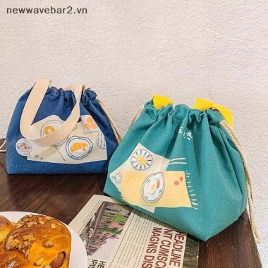 Túi Bento đựng đồ ăn trưa dây rút vải dung tích lớn, cổ điển, cầm tay thời trang và Quà tặng sáng tạo 3 Túi Bento đựng đồ ăn trưa dây rút vải dung tích lớn, cổ điển, cầm tay thời trang và Quà tặng sáng tạo 3