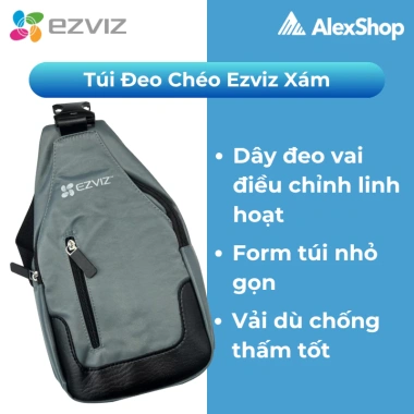 Túi Đeo Chéo Ezviz Xám - Thiết kế nhẹ, đa năng, giảm giá tới 27% chỉ 129.000₫