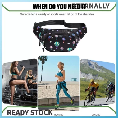 Túi đeo thắt lưng fanny pack 4.5L đen nam và nữ - Đựng điện thoại, giảm 20%