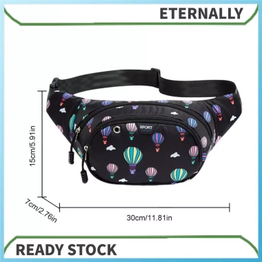 Túi đeo thắt lưng fanny pack 4.5L đen nam và nữ - Đựng điện thoại, giảm 20%