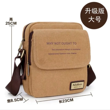 Túi đeo vai nam vải bố phong cách Hàn Quốc - Ba lô nhỏ công sở, giá chỉ 170.000₫