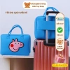Túi du lịch vải nỉ nhẹ mềm mại, họa tiết hoạt hình dễ thương, kích thước lớn cho nữ