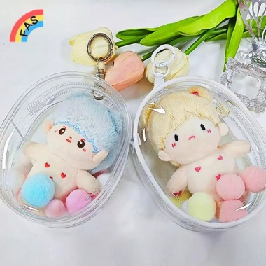 Túi đựng búp bê 10cm PVC trong suốt – Hộp trưng bày anime VN, chỉ 59,070₫