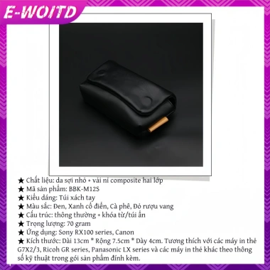 Túi đựng máy ảnh E‑WOITD vỏ mềm TG‑5 H60 ZV1 LX10 TZ90 TZ85 - Giá 114.912₫ 9