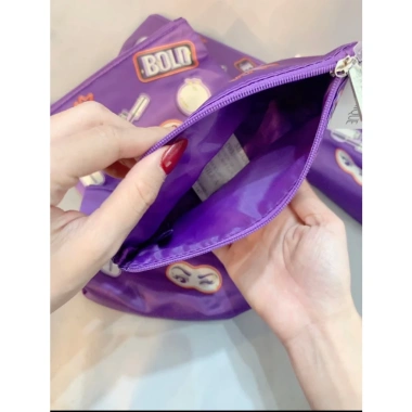 Túi Đựng Mỹ Phẩm Du Lịch Màu Tím Clini - Tiện Lợi, Quà Tặng Hãng, Giá Giảm 65.000₫ 2