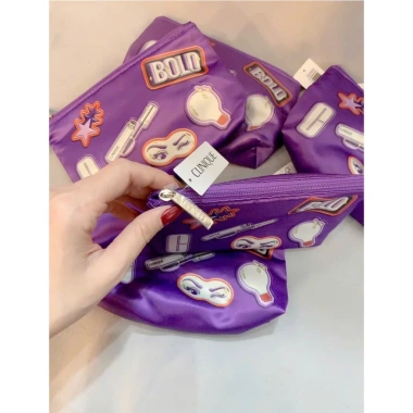 Túi Đựng Mỹ Phẩm Du Lịch Màu Tím Clini - Tiện Lợi, Quà Tặng Hãng, Giá Giảm 65.000₫ 3