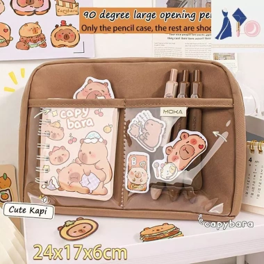 Túi Đựng Văn Phòng Phẩm Nhiều Lớp Kawaii Capybara Dung Tích Lớn Hộp Bút Chì Túi Mỹ Phẩm 1 Túi Đựng Văn Phòng Phẩm Nhiều Lớp Kawaii Capybara Dung Tích Lớn Hộp Bút Chì Túi Mỹ Phẩm 1