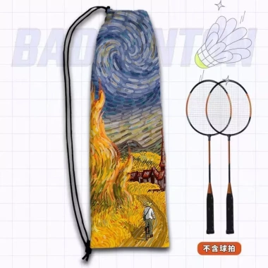 Túi Đựng Vợt Cầu Lông Tranh Sơn Dầu Van Gogh Bầu Trời Đầy Sao - Dung Tích Lớn