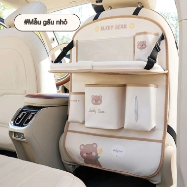 Túi lưu trữ ghế sau ô tô mới - Hình gấu hoạt hình & thỏ, hộp đa chức năng cho bàn ăn, giảm giá 17% chỉ 120.300₫ 10