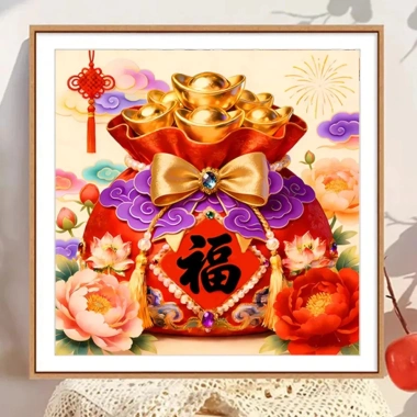 Túi May Mắn 2.026 Năm Mới Lễ Hội - Thêu Chữ Thập Handmade, Bộ Thêu Đầy Đủ, Giá Giảm 280.699 VNĐ