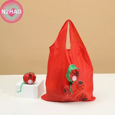 Túi Mua Sắm Động Vật Dễ Thương N2HAO Gập Lại Dung Tích Lớn Tote Tái Sử Dụng