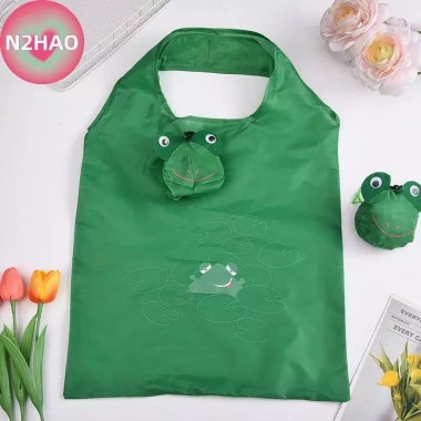 Túi Mua Sắm Động Vật Dễ Thương N2HAO Gập Lại Dung Tích Lớn Tote Tái Sử Dụng